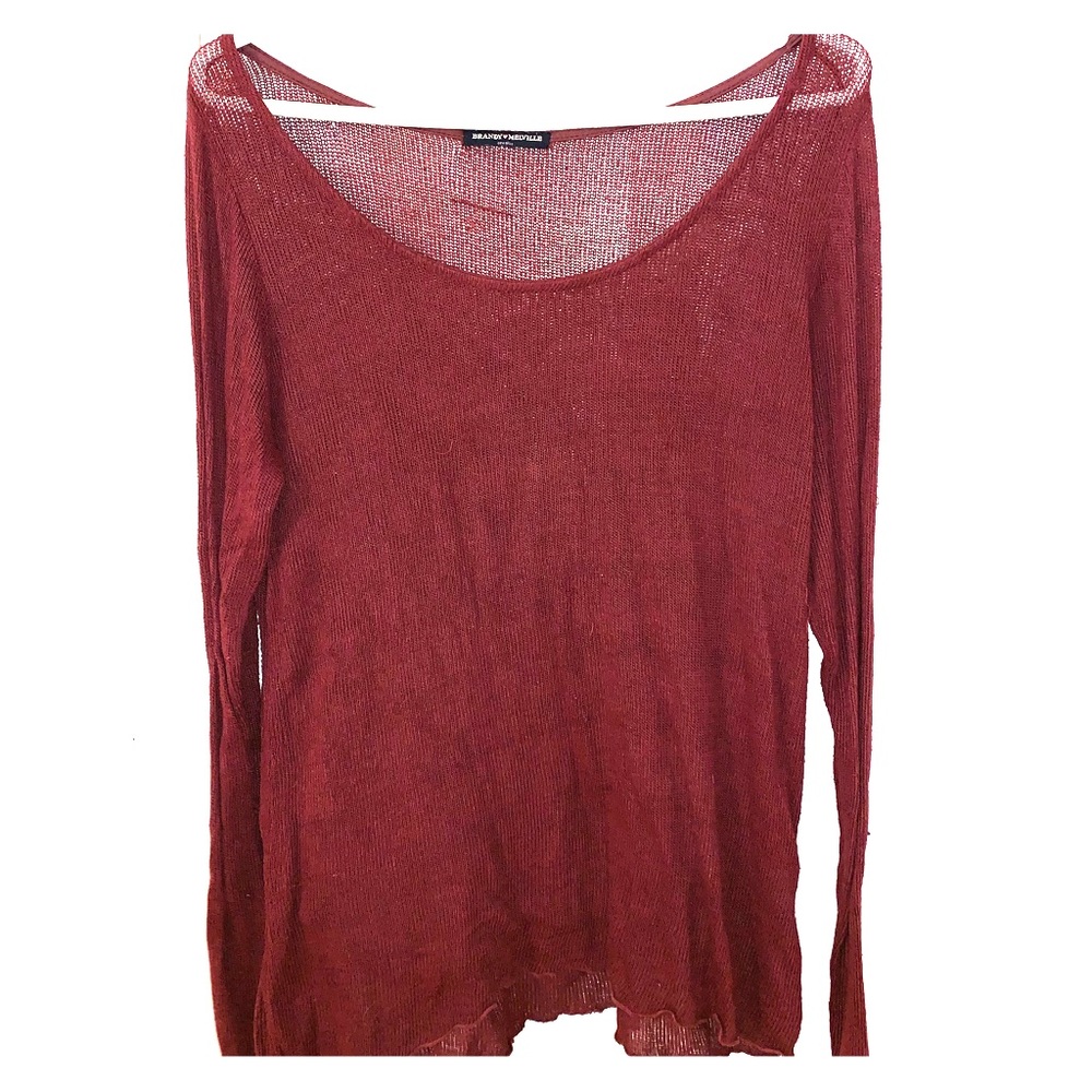 Brandy Melville long sleeve maroon shirt.